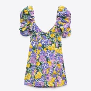Zara Spring Floral Mini Dress